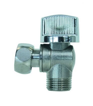 Robinet chasse 12x17 1/4t chrome équerre