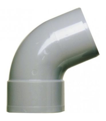 Coude pvc mâle/femelle Ø32 angle 67°