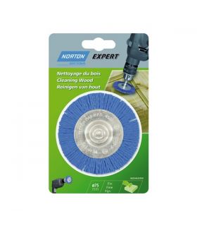 Brosse circulaire 75mm fil fin nylon tige 6