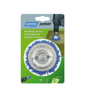 Brosse coupe fil fin nylon 75mm tige 6