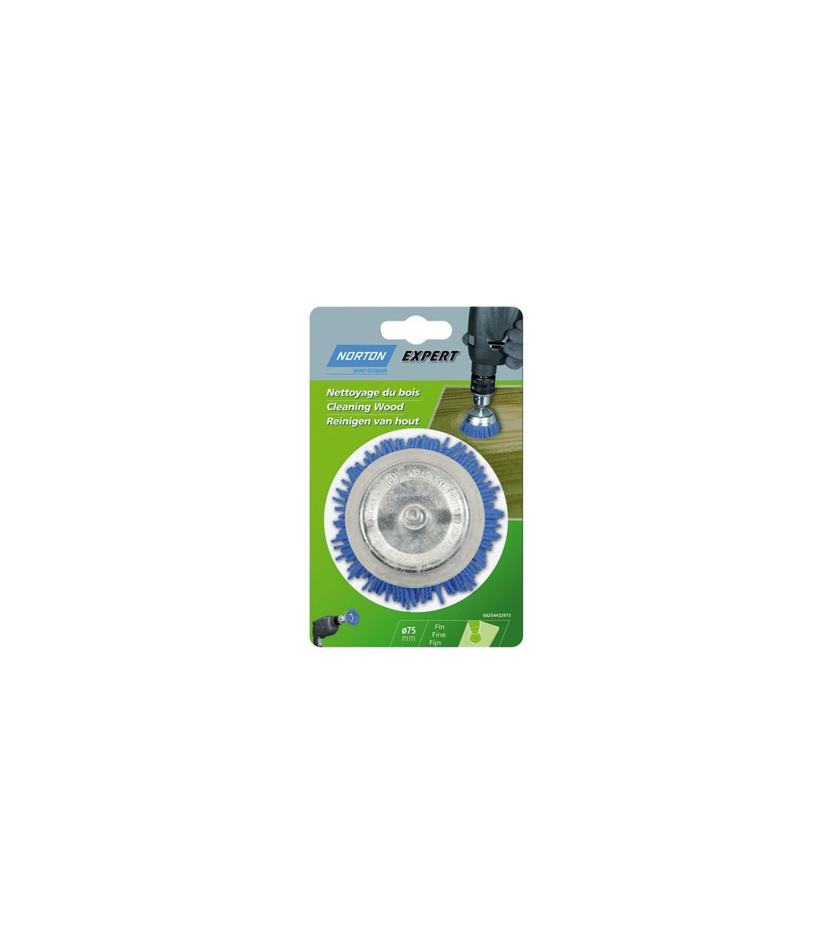 Brosse coupe fil fin nylon 75mm tige 6
