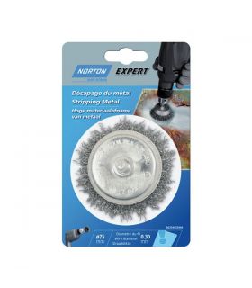 Brosse coupe fil ondulé 3x75mm tige 6