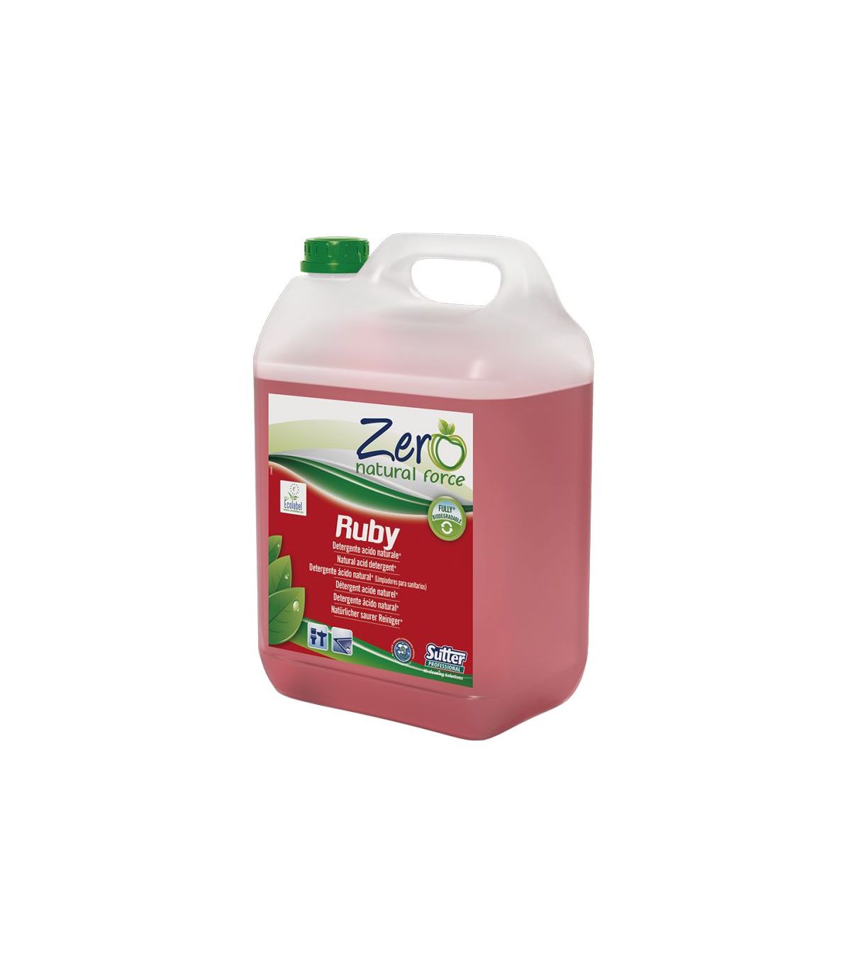 Ruby détergent sanitaire naturel anticalcaire parfumé 5L Sutter zéro écolabel