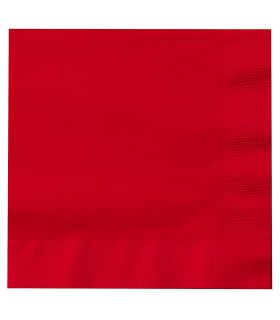 Serviettes 2 plis rouge 38x38cm x100