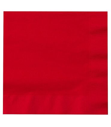 Serviettes 2 plis rouge 38x38cm x100