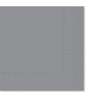 Serviettes 2 plis gris 38x38cm x100