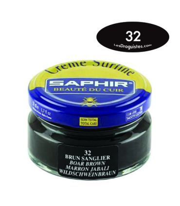 Cirage crème surfine pommadier 50 ml saphir brun sanglier Cirage crème surfine pommadier 50 ml saphir brun sanglier