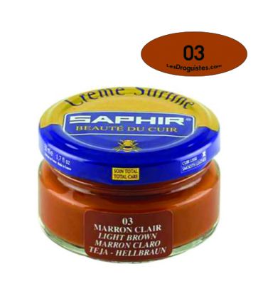 Cirage crème surfine pommadier 50 ml saphir marron clair