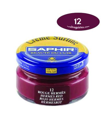 Cirage crème surfine pommadier 50 ml saphir rouge hermes