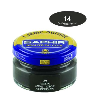 Cirage crème surfine pommadier 50 ml saphir vison Cirage crème surfine pommadier 50 ml saphir vison