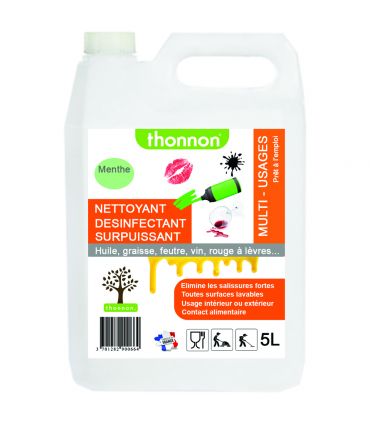 Détergent surpuissant menthe Thonnon 5L