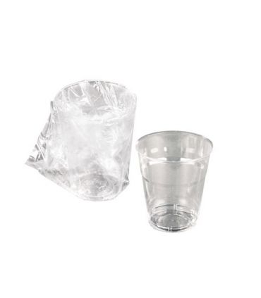 Verre à dents individuel plastique transparent x20