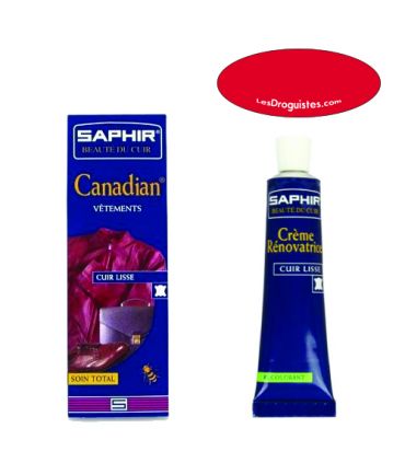 Cirage crème reconstituante canadian saphir tube 75ml rouge