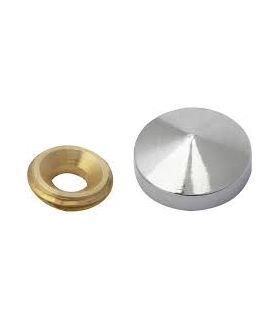 Cache vis laiton chrome 15mm x4