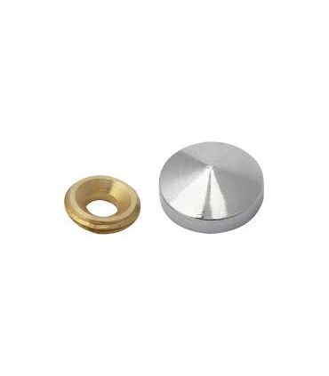 Cache vis laiton chrome 15mm x4