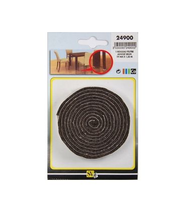 Rouleau feutre adhésif brun 19mmx1.50m