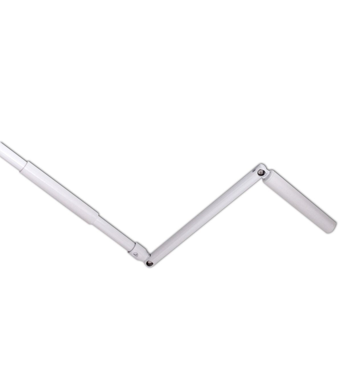Kit tringle ronde blanche l.1.2m & manivelle & clip