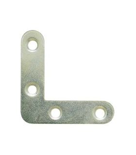 Équerre d'assemblage plate 60x60mm zinguée x4