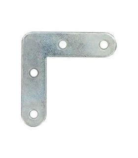 Équerre d'assemblage plate 80x80mm zinguée x4
