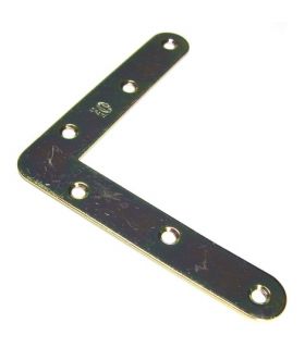 Équerre d'assemblage plate 100x100mm zinguée x4