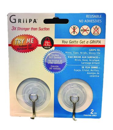 Crochet friction sans percer x2