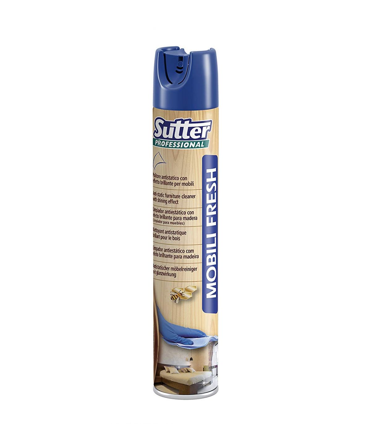 Aérosol nettoyant antistatique brillant pour le bois Mobili Fresh Sutter 500ml