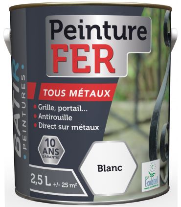 Peinture Tous Métaux Ecolabel 2.5L blanc