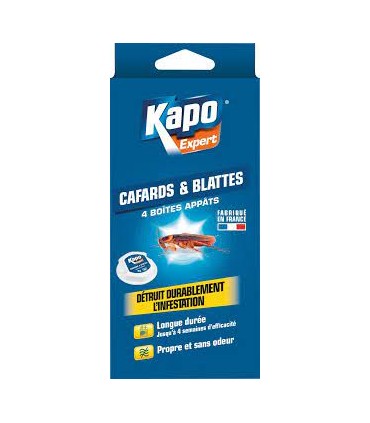 Boîte appâts Cafards et Blattes x4 Kapo