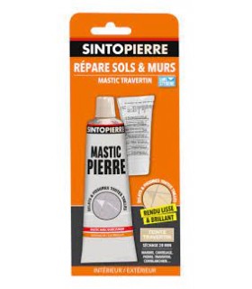 Sintopierre mastic de réparation teinte travertin 100g