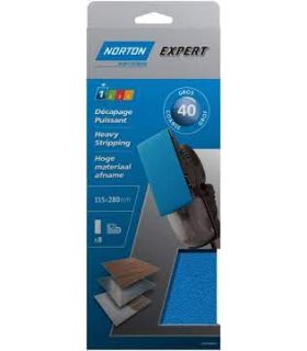 Papier abrasif non percé - grain de 40 à 120 - 115x280mm - pour bois - très  souple