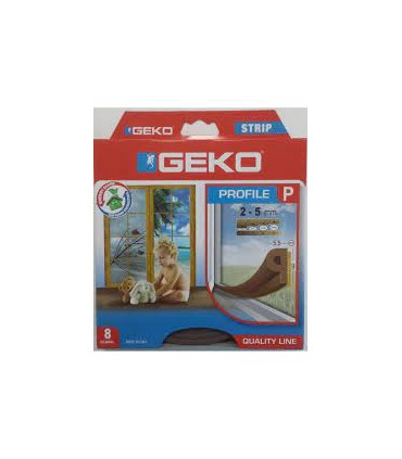 Joint adhésif profil en p marron en 9x5.5mm 6m Geko
