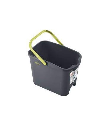 Seau rectangulaire 12l gris Mery