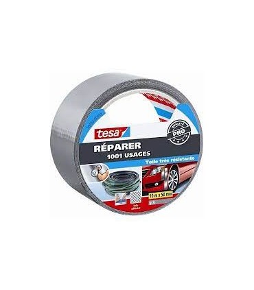 Adhésif toilé réparer 1001 usages gris 10mx50mm Tesa