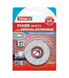 Adhésif double face spécial extérieur 1.5mx19mm Tesa