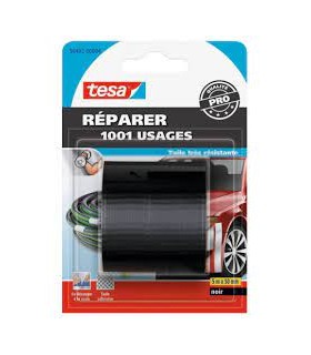 Adhésif toilé réparer 1001 usages noir 5m x 50mm Tesa