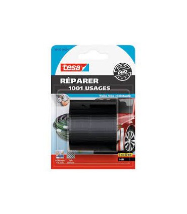 Adhésif toilé réparer 1001 usages noir 5m x 50mm Tesa