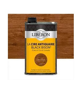 Cire Antiquaire liquide - chêne foncé - « Black Bison » 500ml