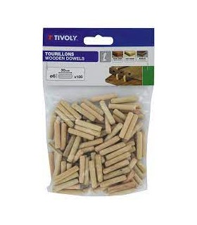 Tourillons bois 8x40mm x40