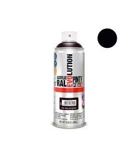 Peinture Pinty noir brillant ral 9005 400ml