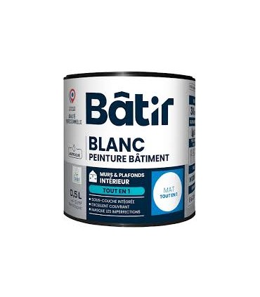 Peinture mat écolabel 0.5L blanc