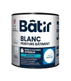 Peinture mat écolabel 0.5L couleur