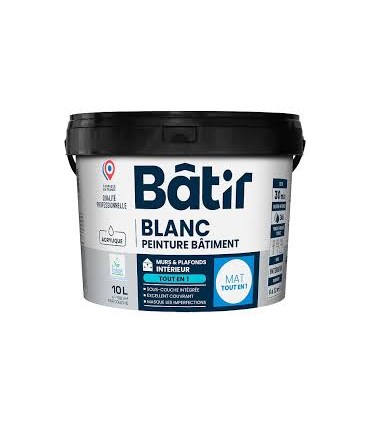 Peinture mat écolabel 10L blanc
