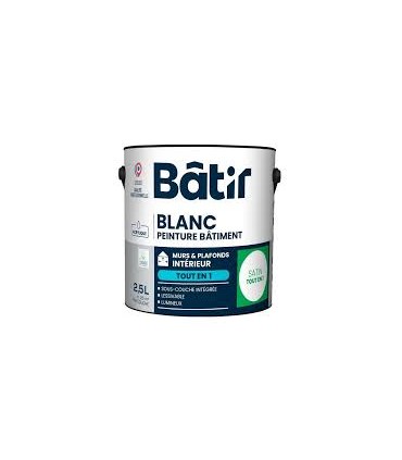 Peinture satin écolabel 2.5L blanc