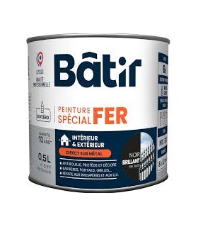 Peinture fer brillant 0,5L noir