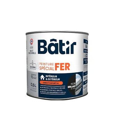 Peinture fer brillant 0,5L noir