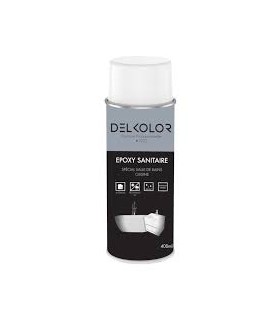 Peinture époxy sanitaire blanc 400ml Delkolor