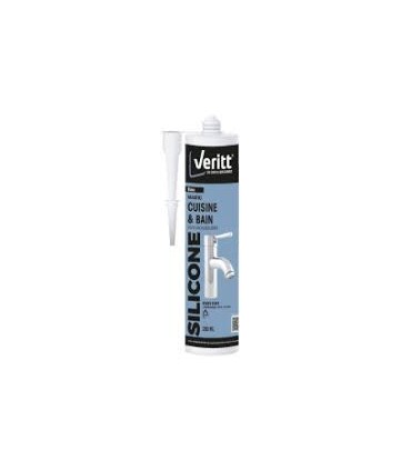 Mastic silicone blanc 280ml Veritt