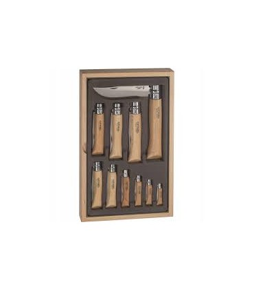 Coffret 10 opinel n°2 à 12 lame carbone