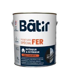 Peinture fer mat 2L noir