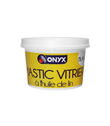 Mastic vitrier Onyx pot de 500g blanc